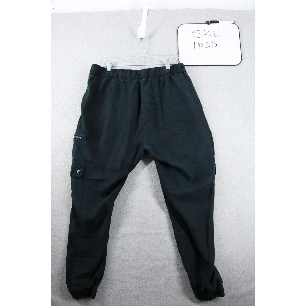 Banana Republic Soft Cargo Ten Jogger Pants Mens XL Black 536089-01 Lyocell